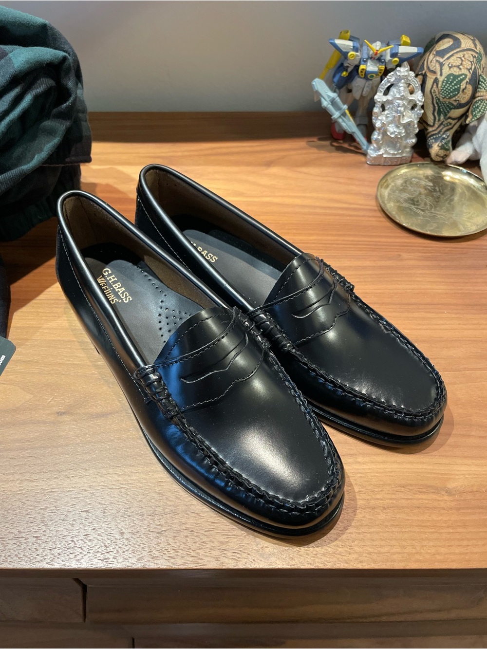 G.H. Bass & Co. Black Leather Penny Loafers